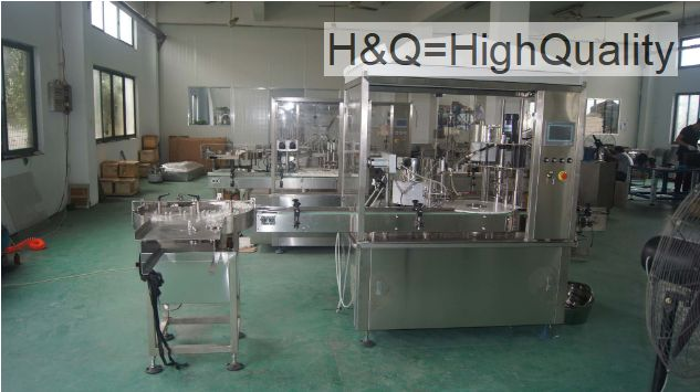 HQ-YGSX10 Automatic liquid Filling-plugging capping machine(10pumps)